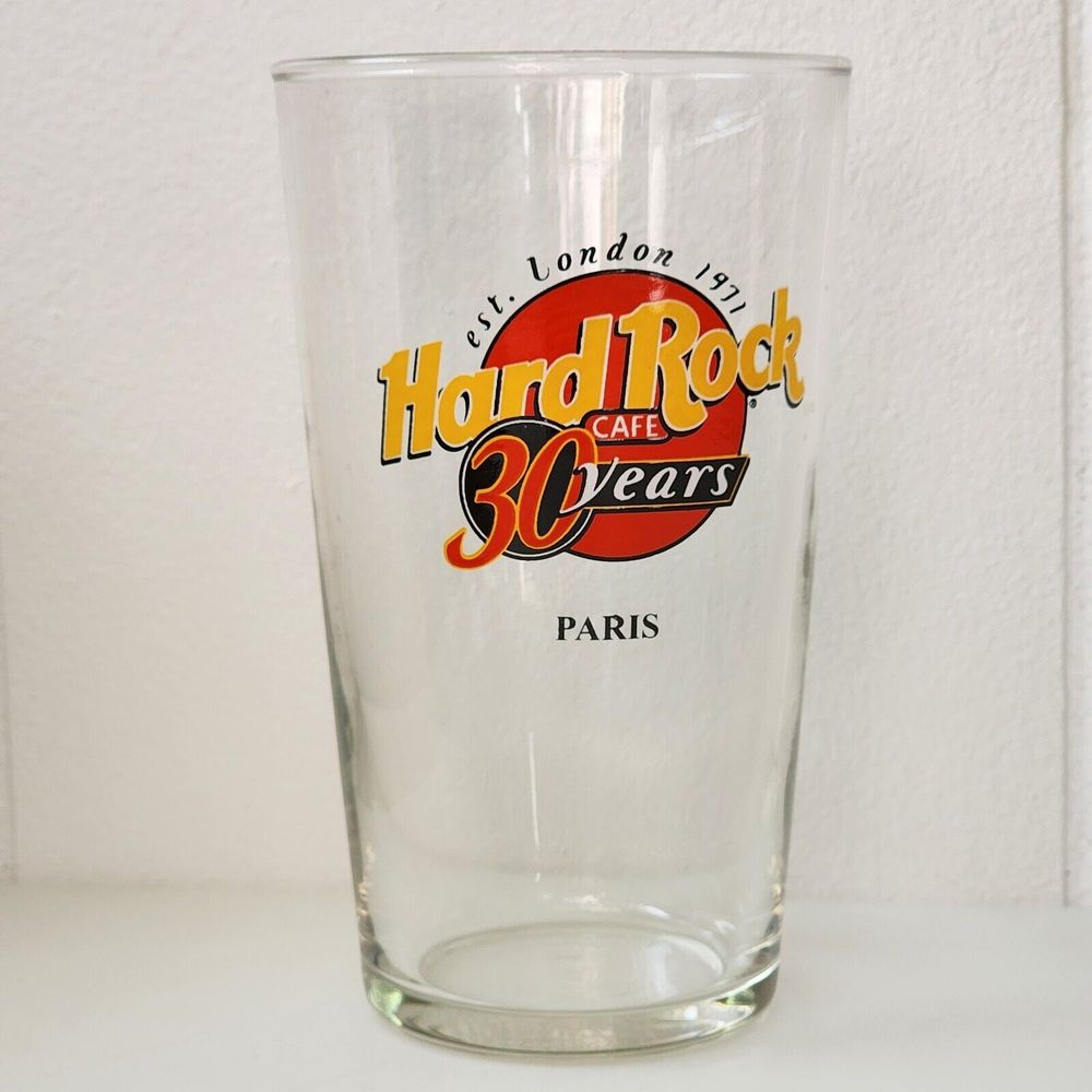 Vintage Hard Rock Cafe 30 Years Pint Glass 16oz - Arcoroc Drinkware